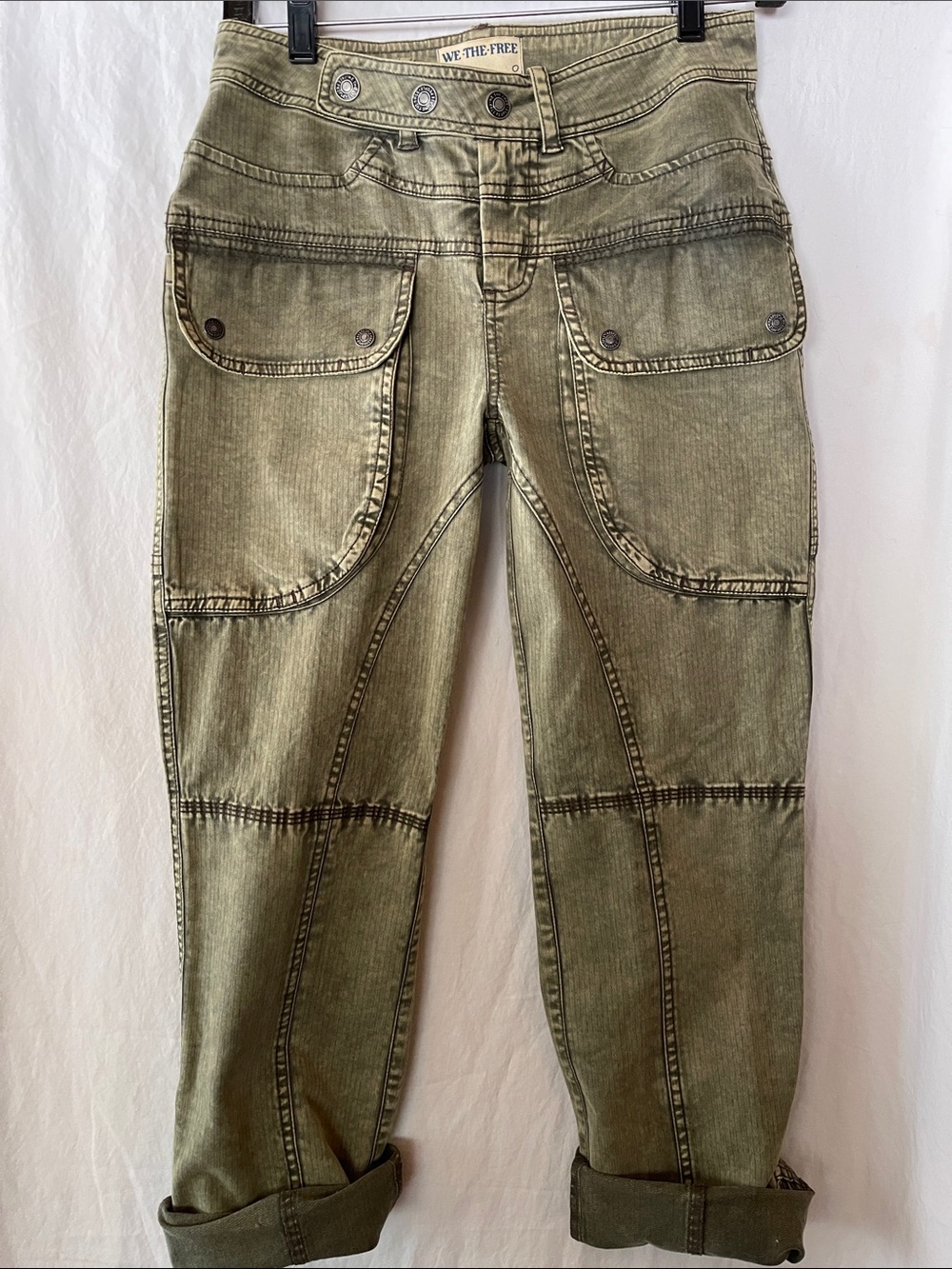 Free people moto pants sage green